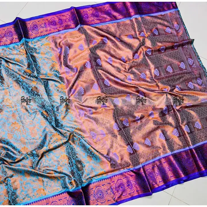 Eid Special Most Popular Kanchivuram Katan Saree With Blouse Piece